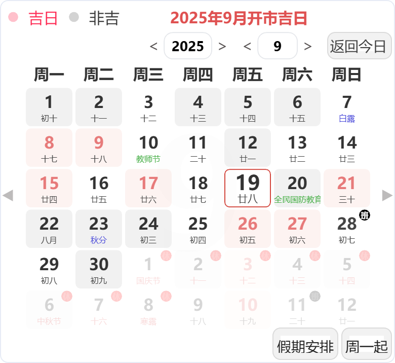 2025年9月开业吉日 2025年9月开业吉日